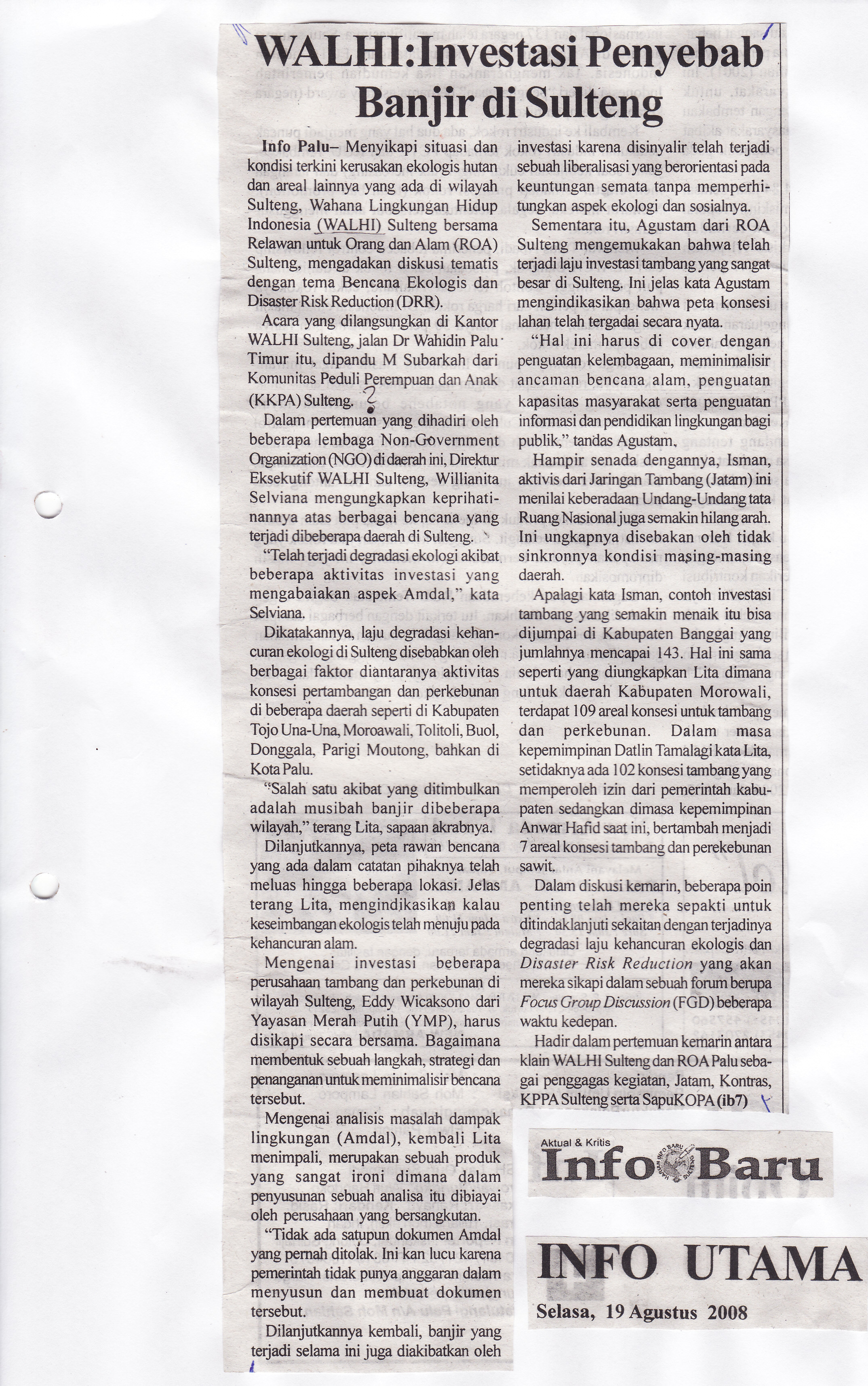 Pengurangan Resiko Bencana di Diskusikan